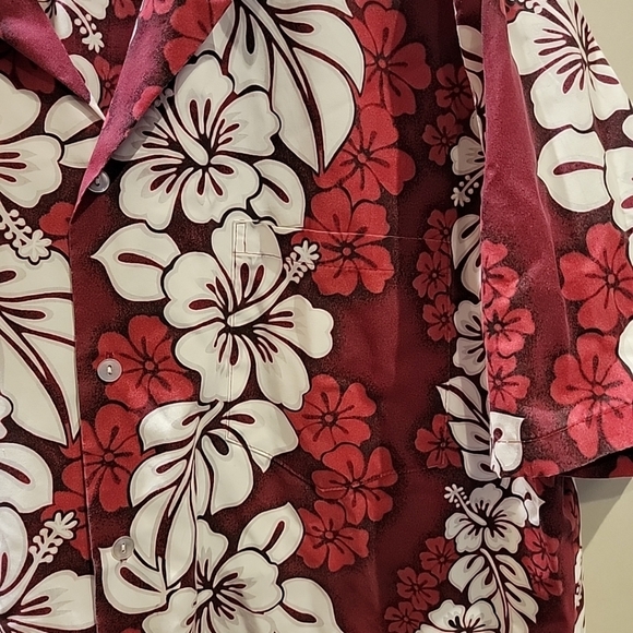 Vtg Jade Fashions Hawaiian Camp Shirt Mens 2XL Button Up Red Mod Retro - Picture 3 of 4